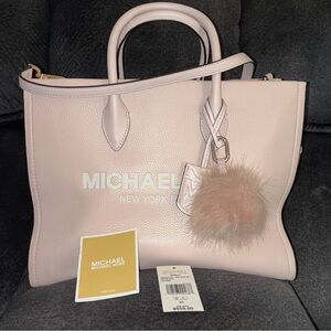 Michael Kors Pink Leather Tote Bag